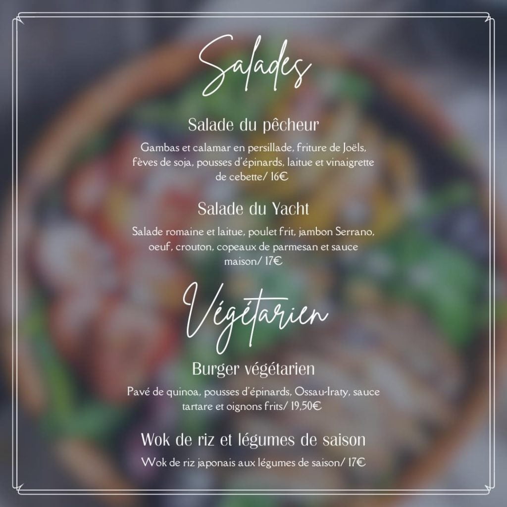 yacht club port saint louis menu 6