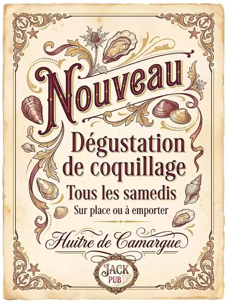 degustation coquillage jack pub