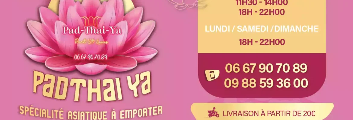 PadThai Ya à Port-Saint-Louis-du-Rhône : le meilleur de la cuisine thaïlandaise à emporter et en livraison