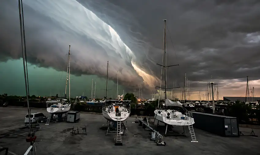 Port-Saint-Louis-du-Rhône : un nuage arcus spectaculaire suivi de rafales à près de 90 km/h 1 orage-port-saint-louis