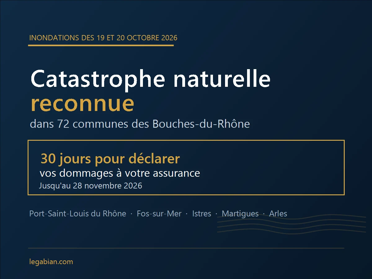Visuel : l'état de catastrophe naturelle reconnu dans 72 communes des Bouches-du-Rhône, 30 jours pour déclarer